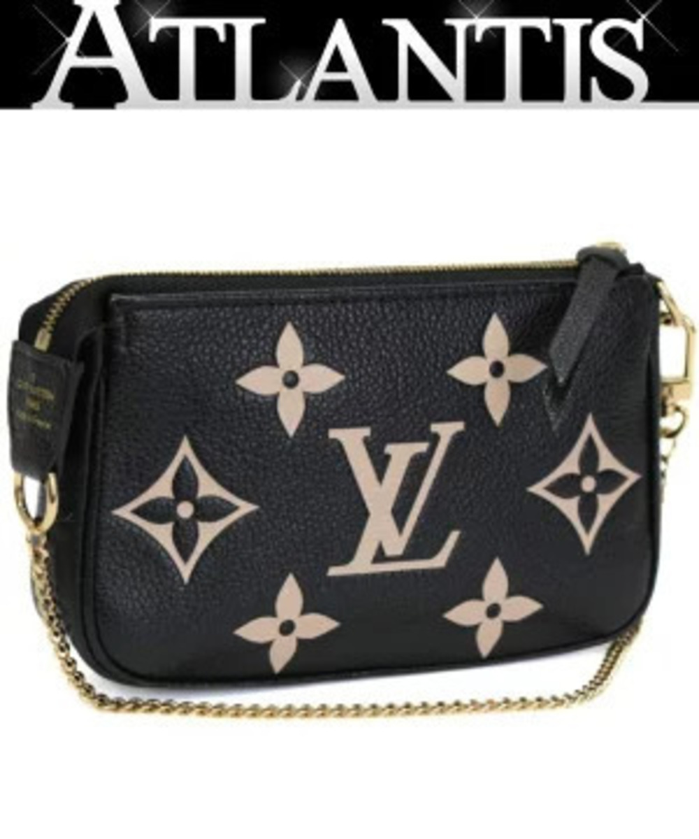Louis Vuitton Pochette Accessoires Pouch Clutch Bicolor Monogram Empreinte